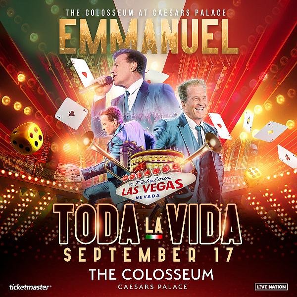 EMMANUEL to Bring His Toda la Vida Tour to The Colosseum at Caesars Palace September 17, 2022