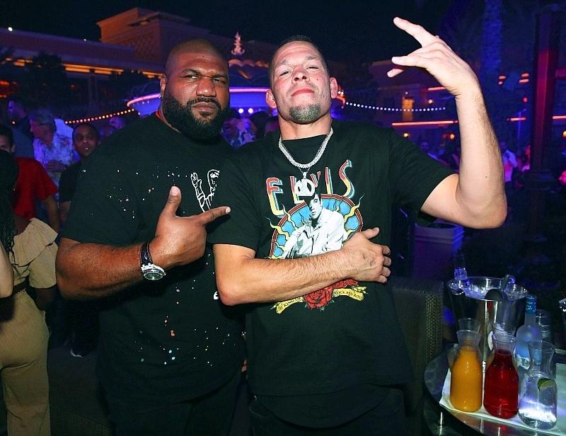 MMA Fighters Rampage Jackson and Nate Diaz Party at XS Nightclub inside Wynn Las Vegas on Sat. July 2 -- Photo Credit: Danny Mahoney
