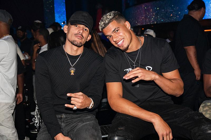 Trae Young and Michael Porter Jr. at Drai's Nightclub