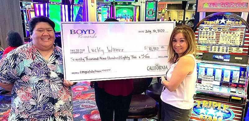 On July 16, a Hawaiian guest at The Cal won a more than $70,500 jackpot from a Triple Stars machine: