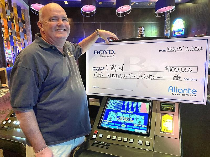 Las Vegas Local Wins $100,000 Playing IGT Video Poker Machine at Aliante Casino + Hotel + Spa