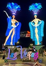 YESCO Installs Two Brand-New 50-Foot Showgirls for City of Las Vegas