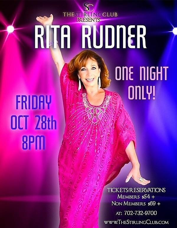 Comedienne Rita Rudner Returns to Las Vegas This Fall For “One Night Only” at The Stirling Club