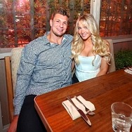 NFL Legend Rob Gronkowski and Girlfriend Camille Kostek Dine at Carversteak at Resorts World in Las Vegas