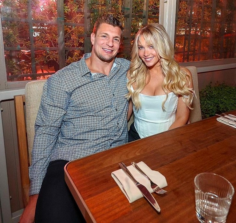 NFL Legend Rob Gronkowski And Girlfriend Camille Kostek Dine At ...