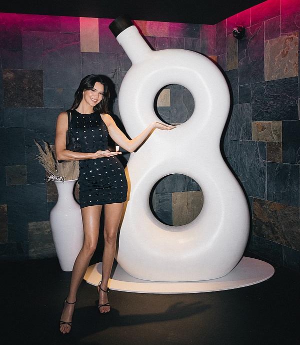 Kendall Jenner celebrates the Nevada launch of Eight Reserve at Hakkasan Las Vegas Restaurant & Nightclub (Credit: Sophie Sahara)
