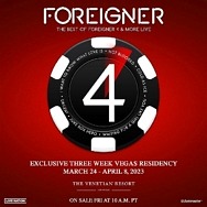 Foreigner to Return to The Venetian Resort Las Vegas for Exclusive Three-Week Residency March 24 – April 8, 2023
