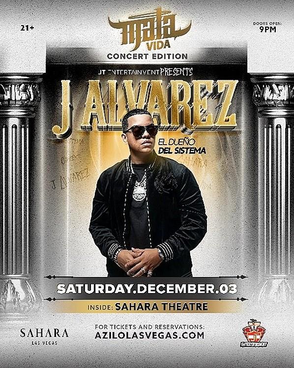 SAHARA Las Vegas to Host J Alvarez, Saturday, Dec. 3