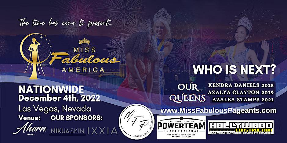 Las Vegas Based Pageant Announces First National Contest ‘Miss Fabulous America’ 