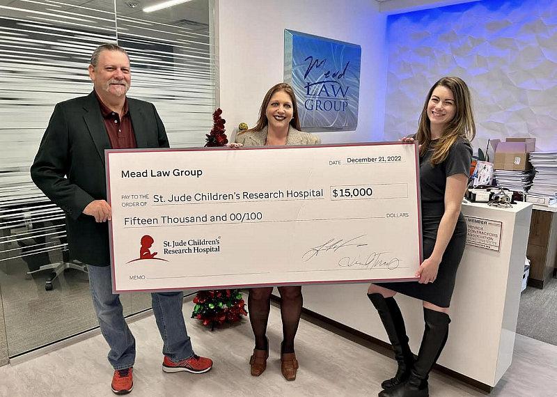 Mead Law Group donated $15,000 to St. Jude Children’s Research Hospital of Nevada. 