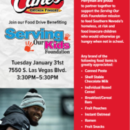 Raising Cane's and Denzel Perryman Partner for a Food Drive for Charity