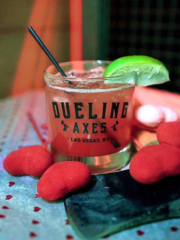 Stupid Cupid Cocktail at Dueling Axes Las Vegas