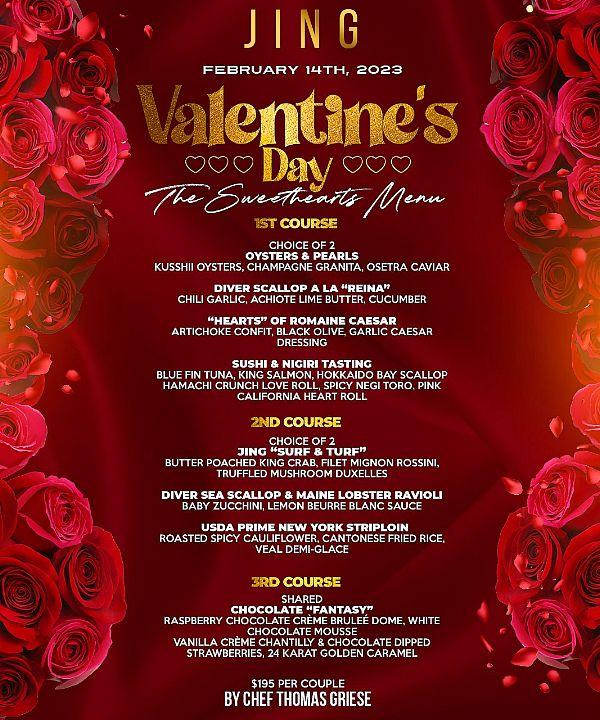 JING's  Sweetheart Menu for Valentine's Day