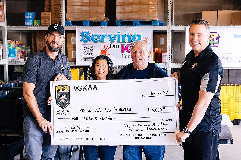 Former Vegas Golden Knights Player Deryk Engelland Donates $8K to Serving Our Kids Foundation