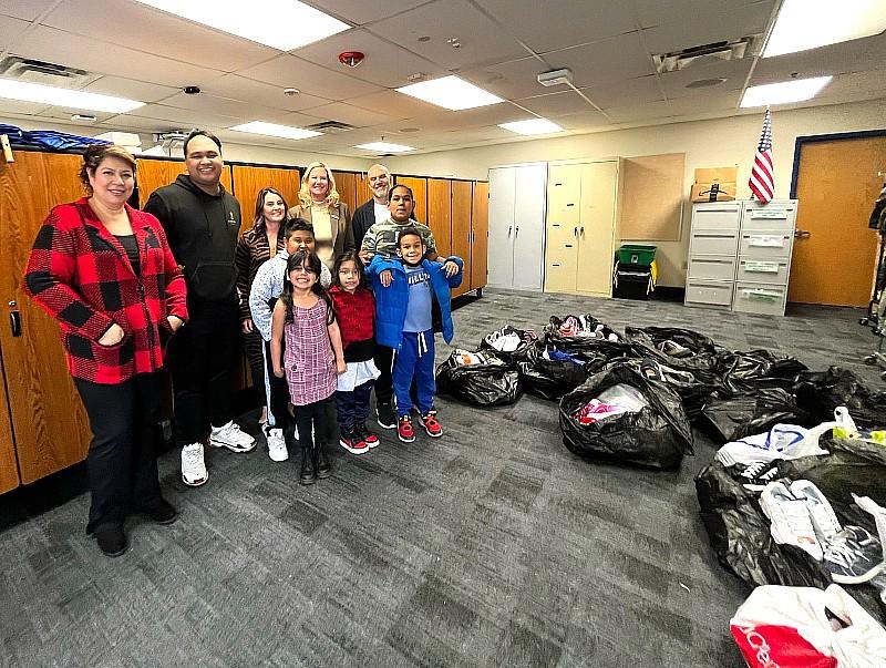 SAHARA Las Vegas Team Members Surprise Robert E. Lake Elementary School Students with 350 New Pairs of Shoes