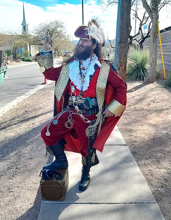 Pirate Fest pirates celebrate in 55th Annual St Patrick's Parade on Water Street in Henderson
