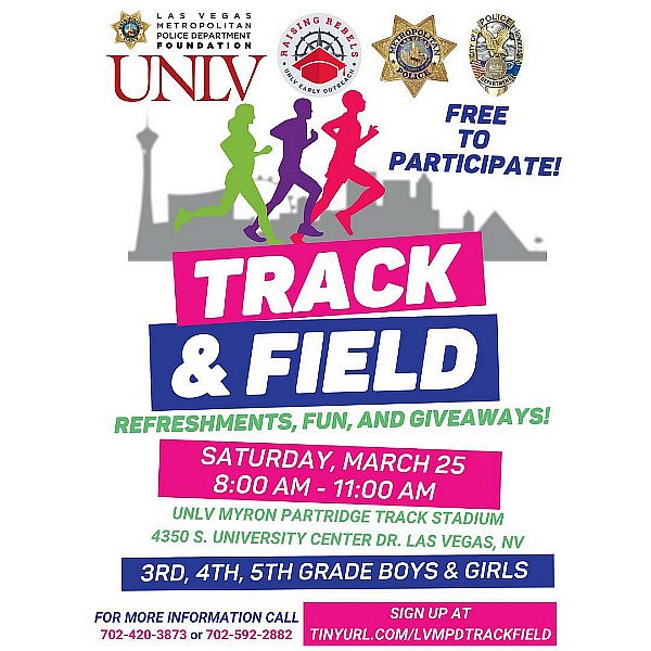 LVMPD Foundation to Host Free Youth Track & Field Competition March 25 from 8am – 11am
