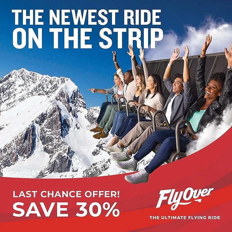 Flyover in Las Vegas Offers New Spring Break Deal with 30 Percent off Single Ride Tickets Now through April 10