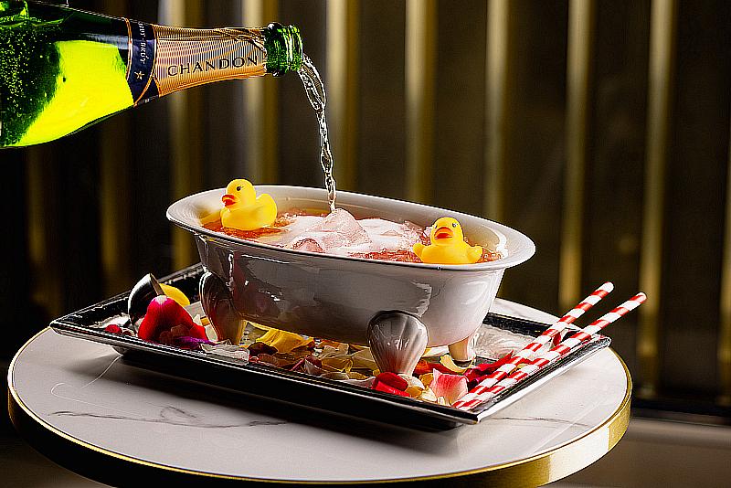 Take a Sip and a Dip with Gatsby’s Cocktail Lounge's Champagne Bubble Bath on National Cocktail Day