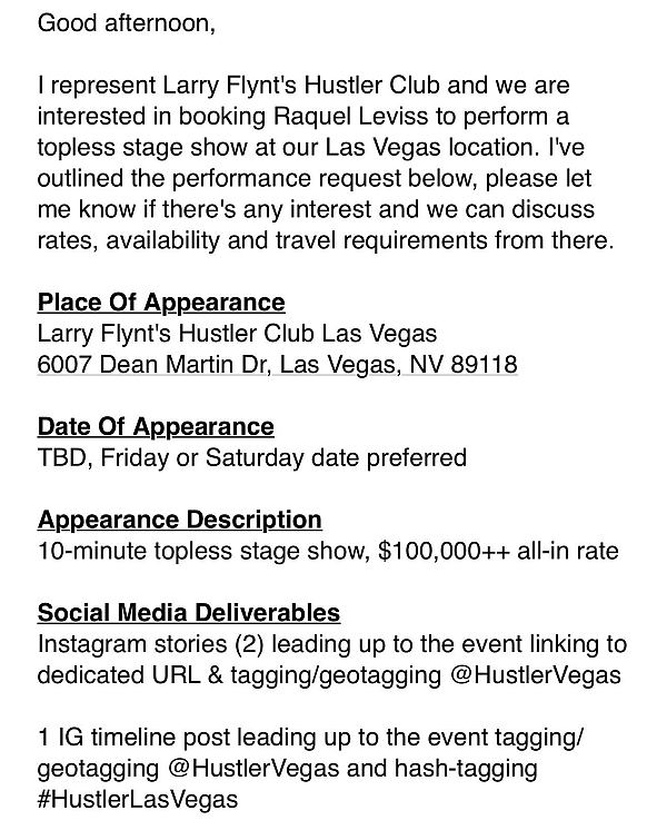 Larry Flynt’s Hustler Club Las Vegas Offers Vanderpump Rules Star Raquel Leviss $100,000 to Strip Topless