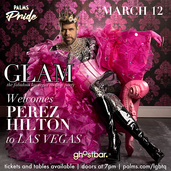 GLAM Returns to Ghostbar at Palms Casino Resort with Celebrity Guest Perez Hilton on March 12, 2023