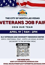 City of North Las Vegas Hosting Veterans Job Fair at Veterans and Community Resource Center, April 19