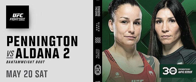 Top Five Ranked Bantamweights (#2) Raquel Pennington and (#5) Irene Aldana Clash in Rematch at UFC Apex May 20