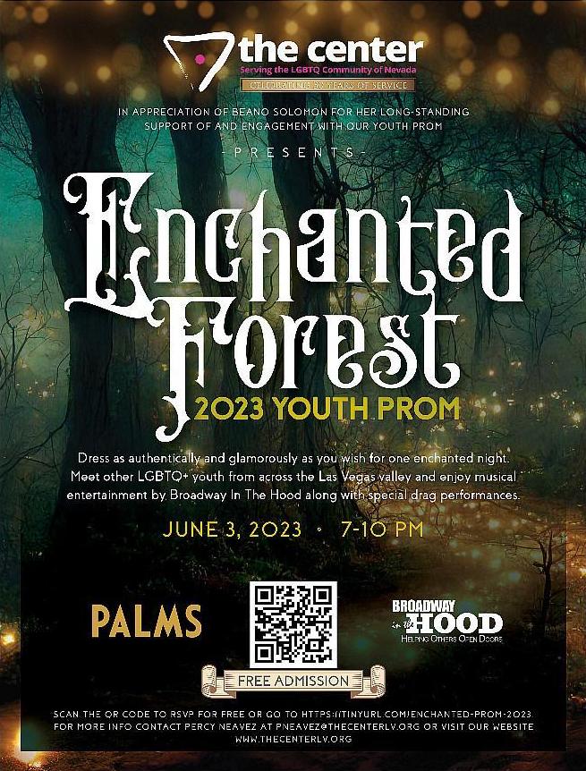 The Center's Enchanted Forest Youth Prom is June 3