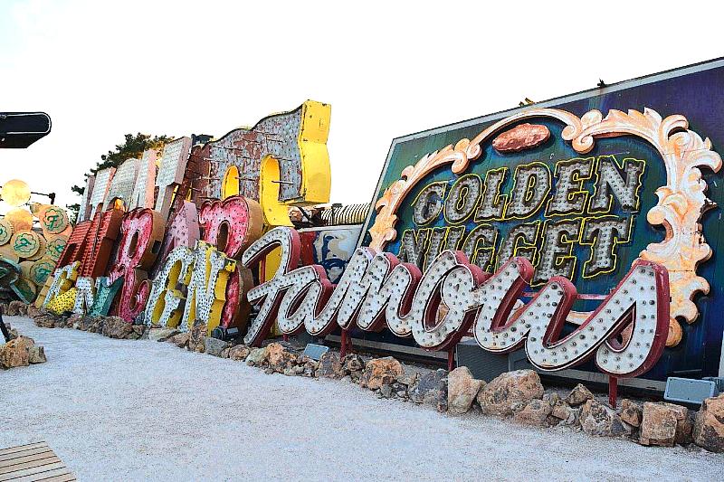 The Neon Museum has an outdoor exhibition space known as the Neon Boneyard
