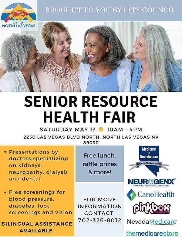 North Las Vegas City Council Hosting Senior Resource Health Fair at City Hall, May 13