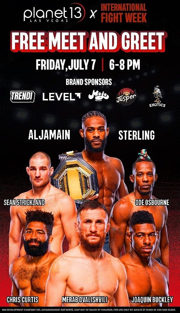 Meet MMA Stars at the World’s Largest Dispensary Planet 13 Las Vegas, this Friday Night during International Fight Week
