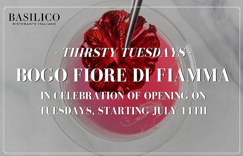 Basilico Ristorante Italiano Is Now Open on Tuesdays - Celebrate with a Live DJ and BOGO Special