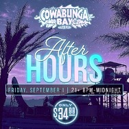 Cowabunga Bay and Canyon offers Adult 21+ Night on September 1, Labor Day Weekend Events and Heroes Free Weekend for First Responders