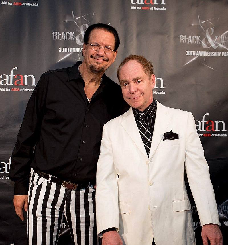 Longtime Supporters Penn & Teller show their support for AFAN Black & White Party