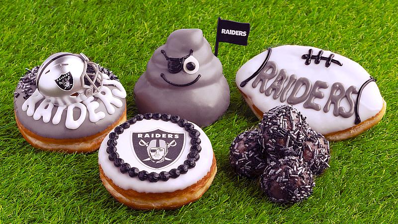 Celebrate the Start of Football Season With Las Vegas Raiders-Themed Treats at Pinkbox Doughnuts