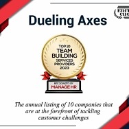Dueling Axes Las Vegas, at AREA15, Scores Top 10 Team Building Service Provider 2023 and Awarded Editor’s Choice Designation