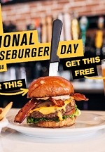 Celebrate National Cheeseburger Day on September 18, 2023, at Slater's 50/50