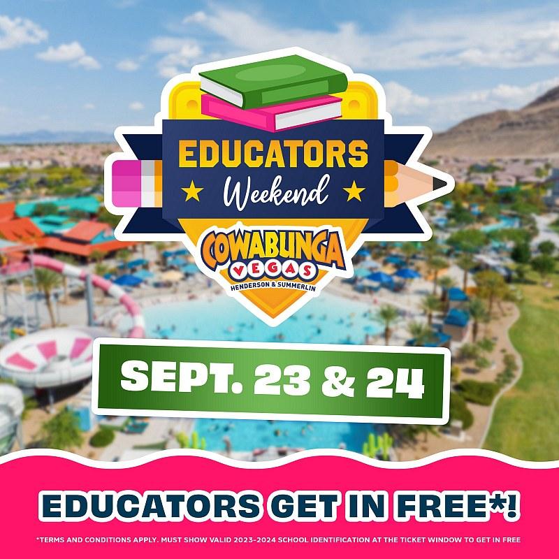 Educators Splash Free at Cowabunga Vegas Waterparks September 23-24