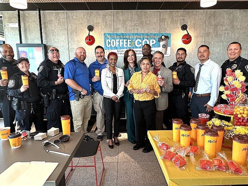 North Las Vegas Police Department participate in Coffee with a Cop