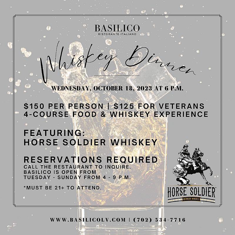 Basilico's Special 4-Course Food and Whiskey Dinner
