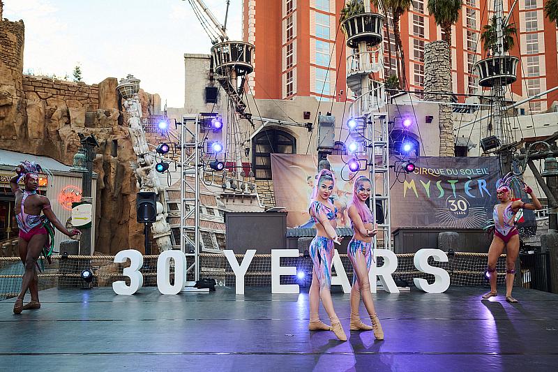 Mystère by Cirque du Soleil celebrated 30 years of awe-inspiring performances at Treasure Island Hotel & Casino with a special anniversary performance