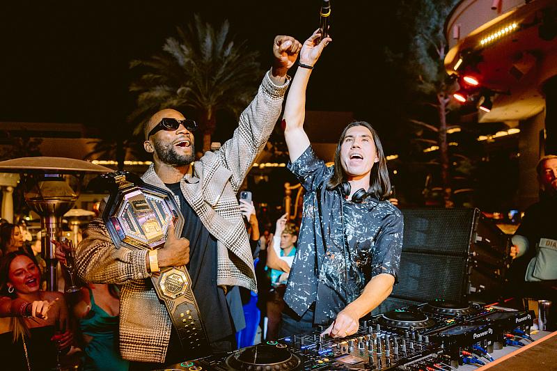 UFC Champ Leon Edwards and DJ Gryffin Hype Up Sold-Out Crowd for Official After Party at XS Nightclub Inside Wynn Las Vegas on Dec. 16 - Photo Credit Wynn Las Vegas