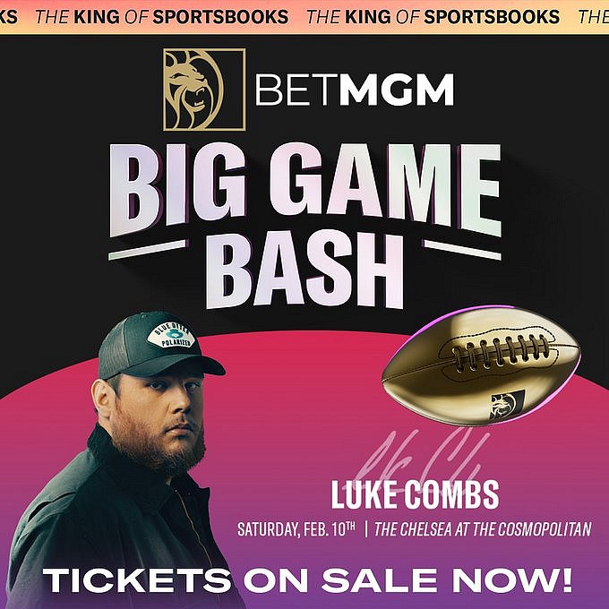 Luke Combs Headlines BetMGM Big Game Bash at The Cosmopolitan of Las Vegas Saturday, February 10