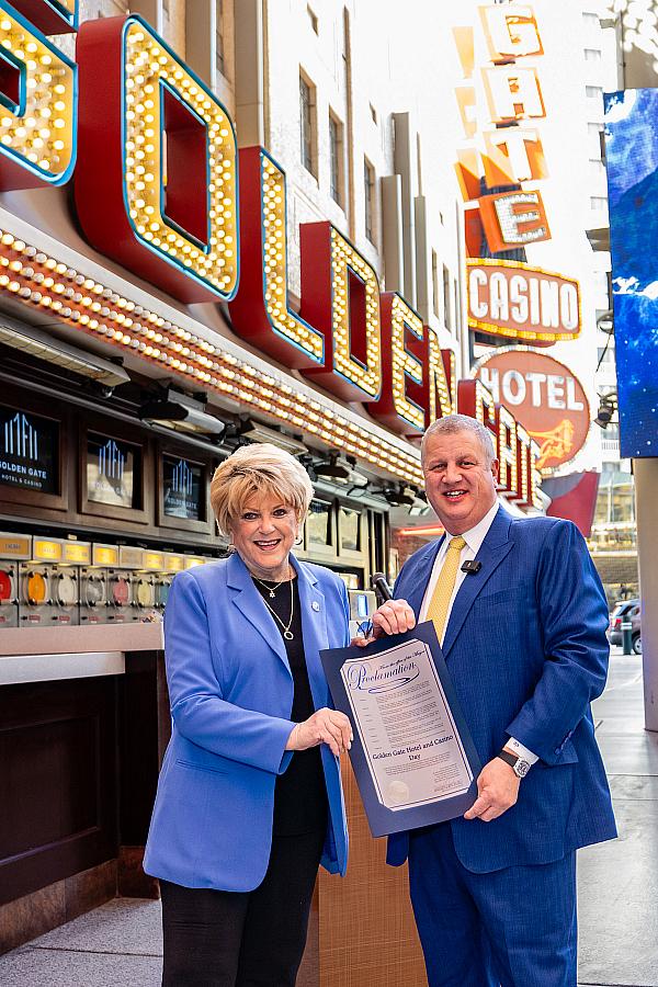 Las Vegas' Original Hotel, Golden Gate Hotel & Casino, Celebrates 118 Years of History with a Proclamation from Mayor Goodman