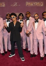 Bruno Mars and The Hooligans arrive at The Pinky Ring