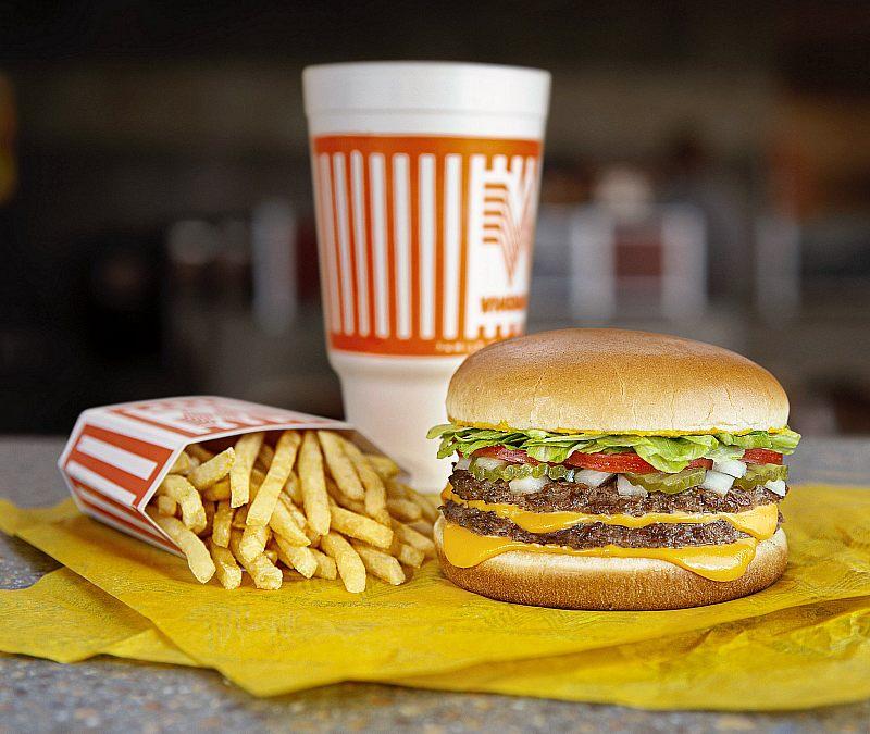 Whataburger with drink and fries