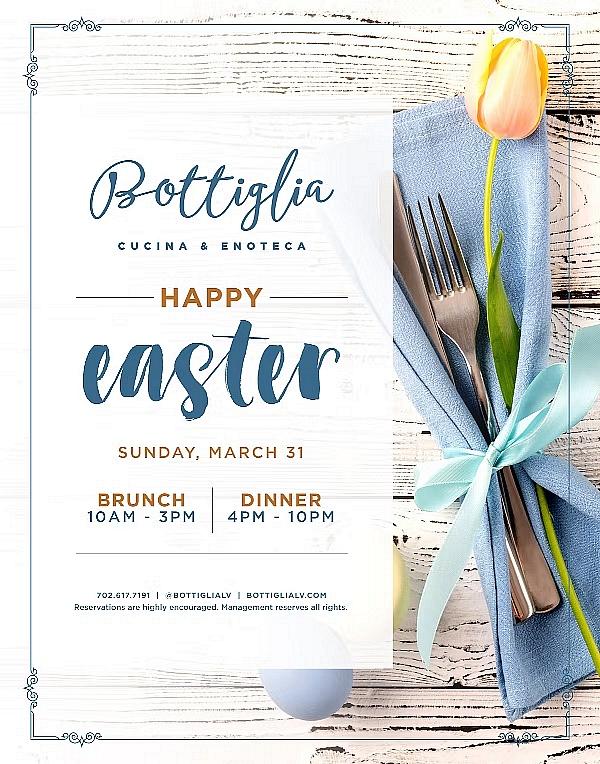 Bottiglia Cucina & Enoteca to Hop on Easter Celebrations with a Family-Friendly Easter Bunny Brunch and Egg-cellent Specialty Dishes