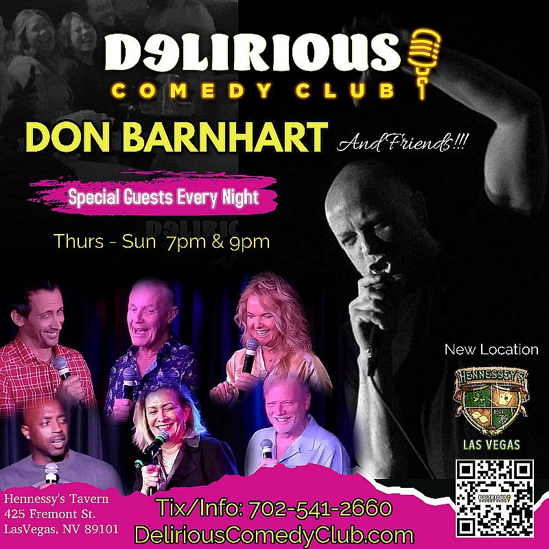 Delirious Comedy Club moves to the Showroom at Hennessy’s Tavern on Fremont Street