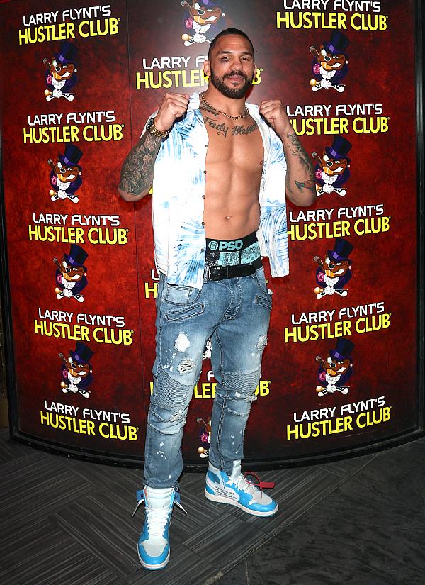 Eryk Anders poses for a photo on the red carpet at Larry Flynt's Hustler Club Las Vegas (Photo credit: Gabe Ginsberg for Larry Flynt's Hustler Club Las Vegas)