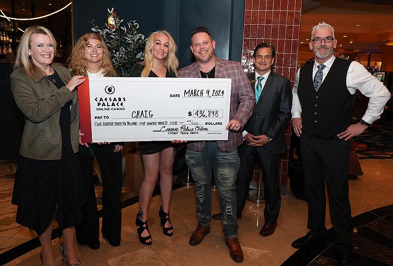 Caesars Rewards Member Wins More Than $400,000 Jackpot on Caesars Palace Online Casino